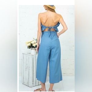 Back Tie Capri Romper